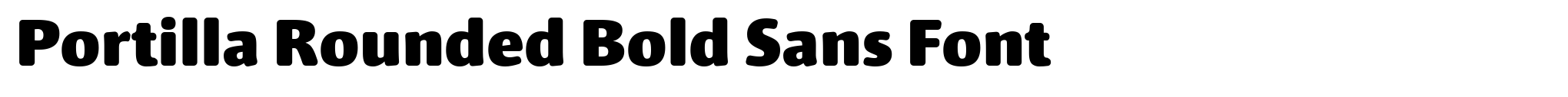 Portilla Rounded Bold Sans Font image